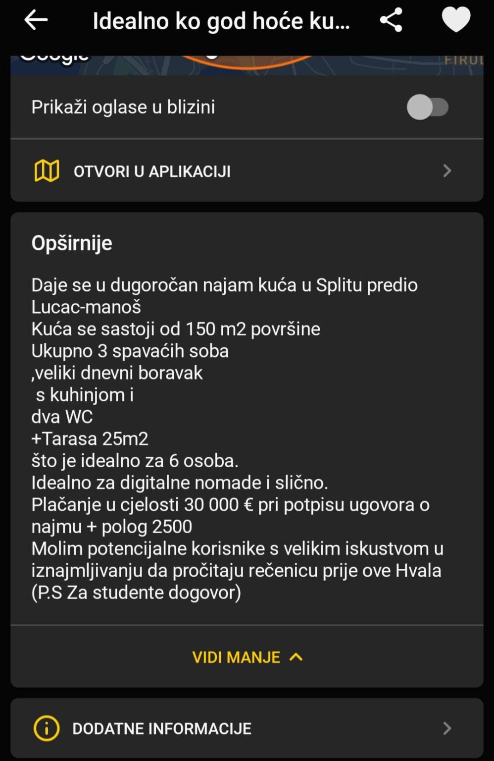 It is necessary to cut € 32,500 immediately for a year of renting a 150m2 house in Split