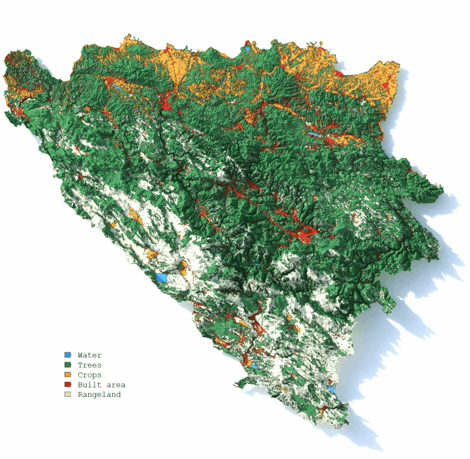 Map of Bosnia and Herzegovina @nada Rudan