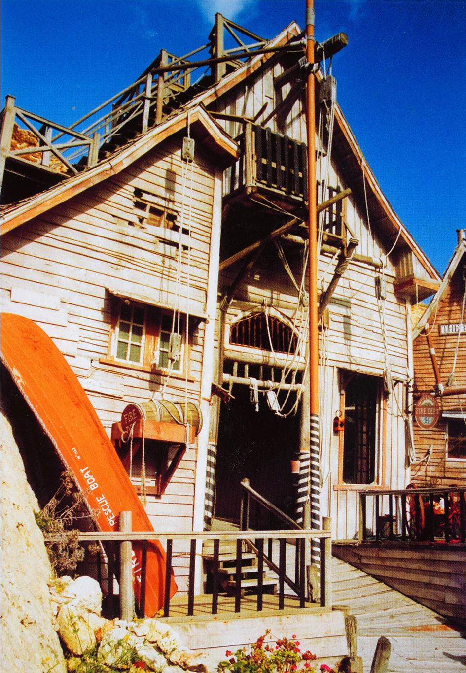 A detail of Sweethaven Village. Postcard photo by Ivan Vella