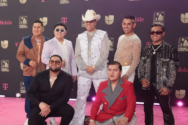 Grupo Firme walks the red carpet at the Premio Lo Nuestro awards show in 2023. File Photo by Gary I Rothstein/UPI