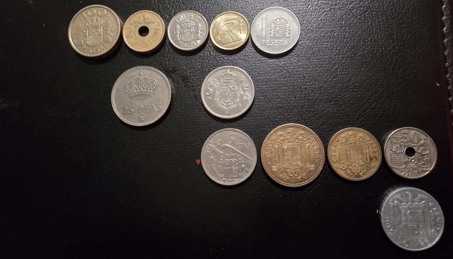 Spanish peseta coins