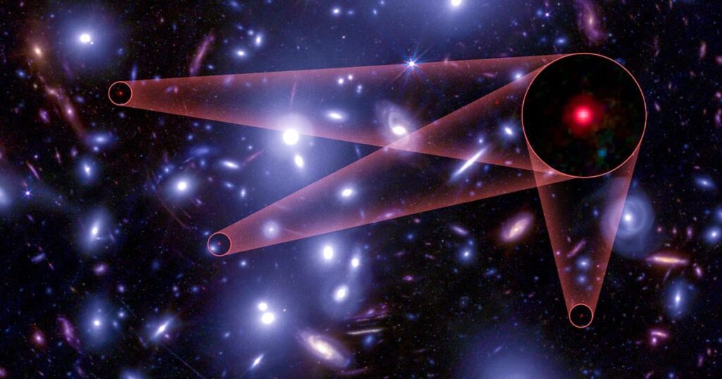 The James Webb Space Telescope has found a lonely black hole in the early universe that’s as heavy as 50 million suns. A major discovery, the object confounds theories of the young cosmos