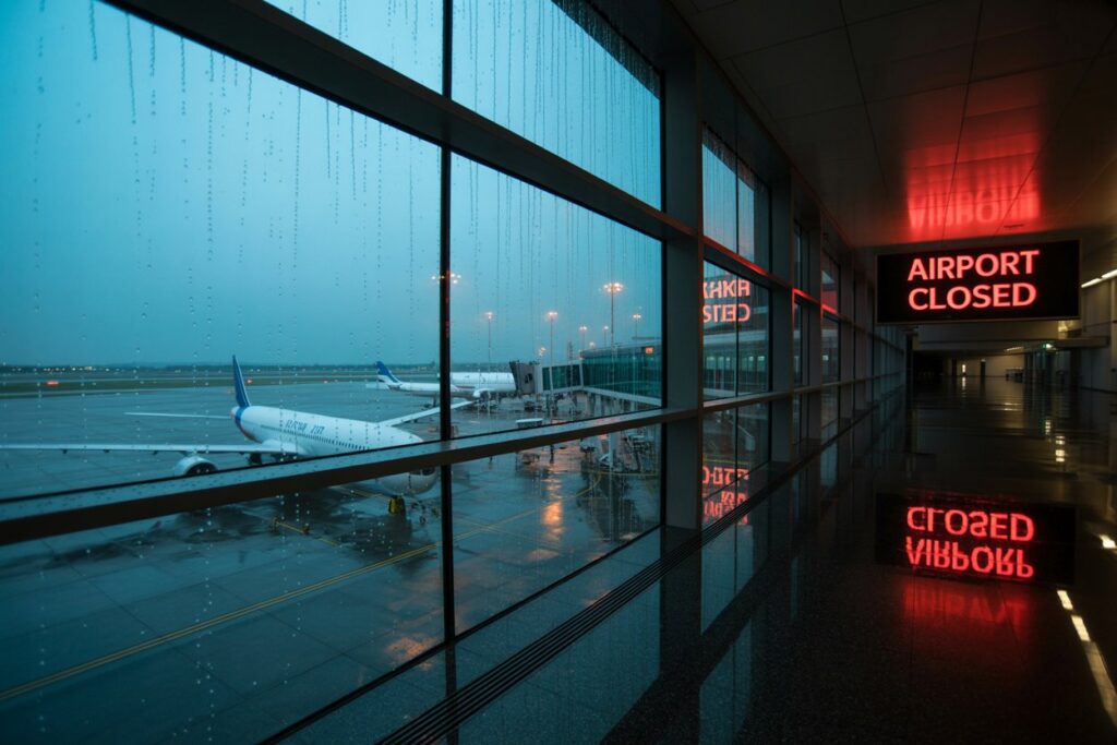 Travel Chaos as Poland-Based Flight from Antalya to Krakow Slips Off Runway in Bad Weather, Airport Closed and Affecting Lufthansa, British, LOT Polish, Finnair and Other Airlines Travel Chaos as Poland-Based Flight from Antalya to Krakow Slips Off Runway in Bad Weather, Airport Closed and Affecting Lufthansa, British, LOT Polish, Finnair and Other Airlines