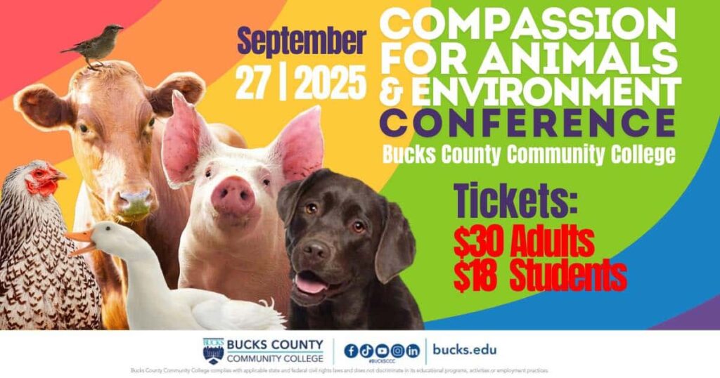 Bucks County Community College to Host Compassion for Animals and Environment Conference