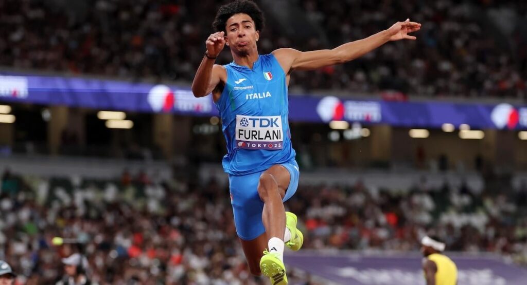 Mattia Furlani won gold in the long jump at the Athletics World Cup