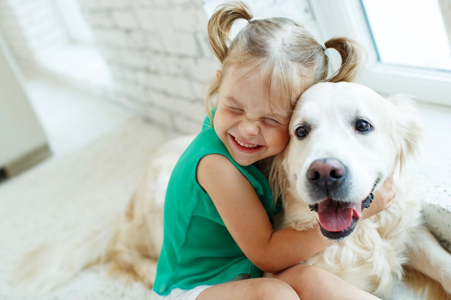 Girl with a Labrador