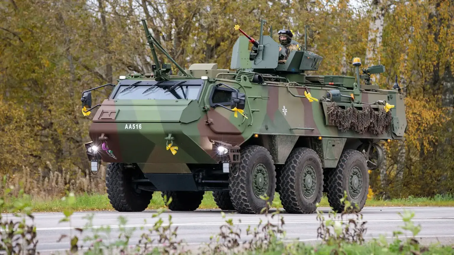 Latvia Delivers Patria 6x6 APCs to Ukraine for Combat Testing