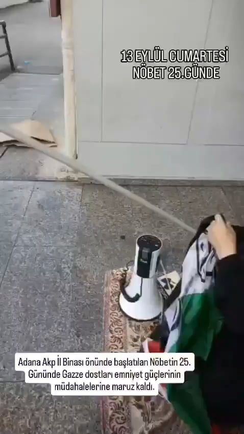 Three police officers who intervened in the woman who was sitting for Gaza were dismissed.