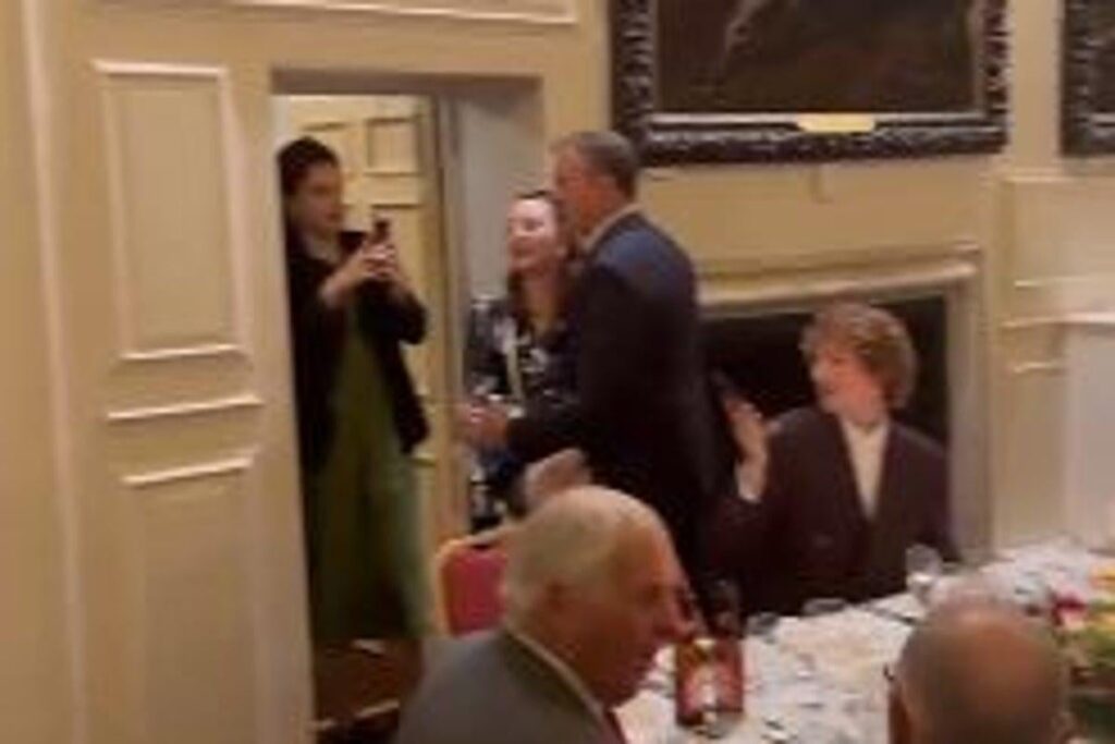 Climate protestors disrupt event celebrating Trump’s UK state visit