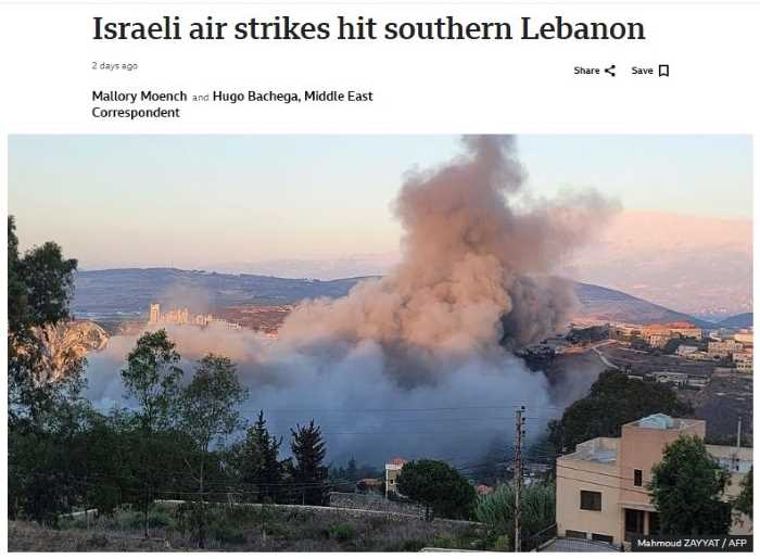 A context-free BBC report on strikes in southern Lebanon < CAMERA UK