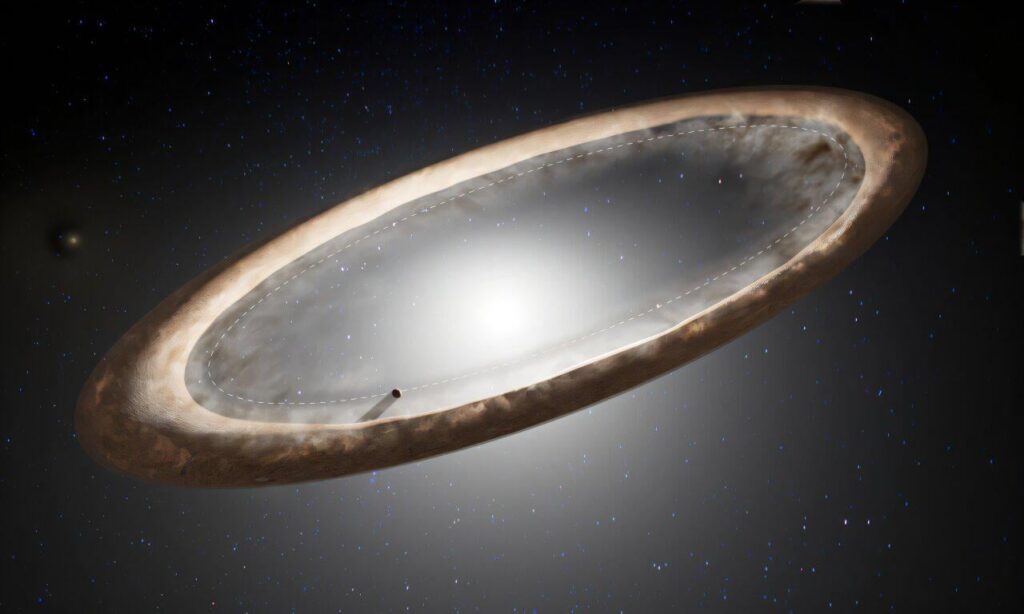 Fomalhaut star's warped ring shows evidence of sculpting by ancient planets