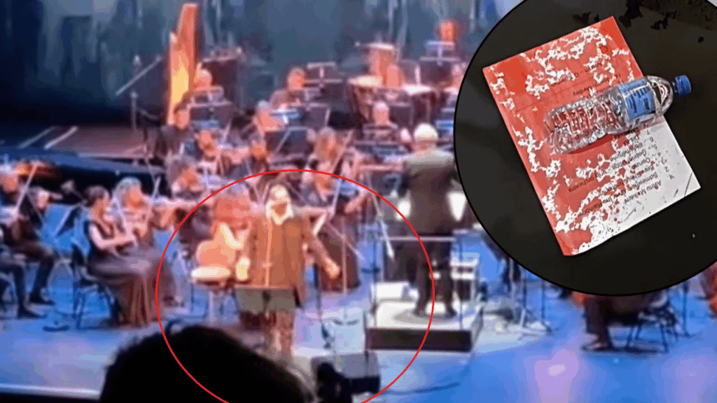 Israeli singer splashed with red paint at concert in Warsaw