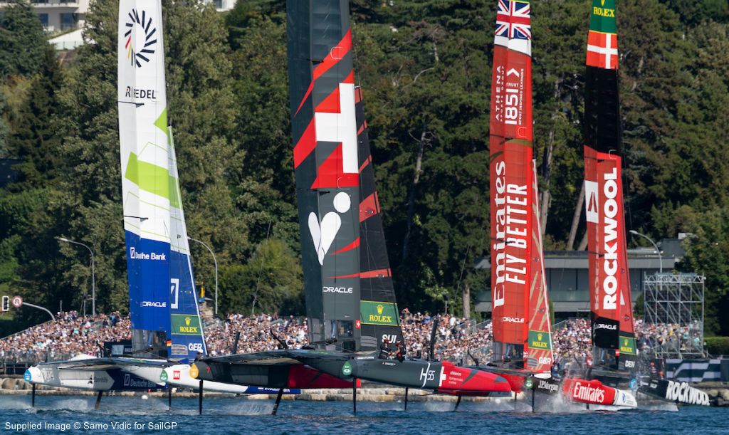Rolex Switzerland Geneva GP Day 1 – Aussie and Brits in displacement/foiling battle on Lake Geneva – Sailweb