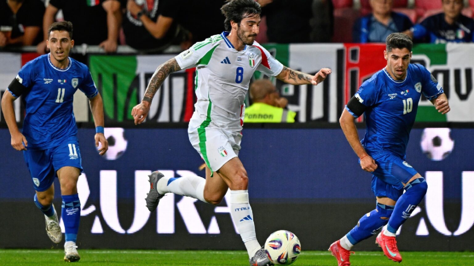 Who is Sandro Tonali who saved Italy’s World Cup qualifying campaign with goal in 91st? | Football News Italy's Sandro Tonali, center, runs with the ball during a Group I, World Cup qualifier soccer match between Israel and Italy at the Nagyerdei Stadium in Debrecen, Hungary, Monday, Sept. 8, 2025. (AP Photo)