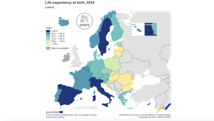 bne IntelliNews – Bulgaria’s life expectancy lowest in the EU, says Eurostat bne IntelliNews - Bulgaria’s life expectancy lowest in the EU, says Eurostat