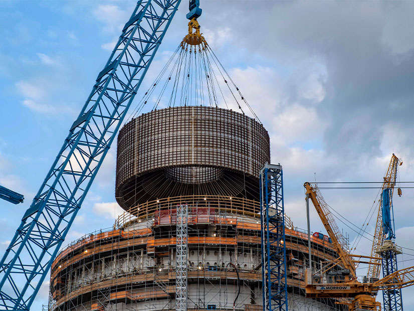In July 2023, Vogtle Unit 3 became the first advanced nuclear reactor to enter commercial operation in the United States. Construction is shown in progress in May 2020. In July 2023, Vogtle Unit 3 became the first advanced nuclear reactor to enter commercial operation in the United States. Construction is shown in progress in May 2020.