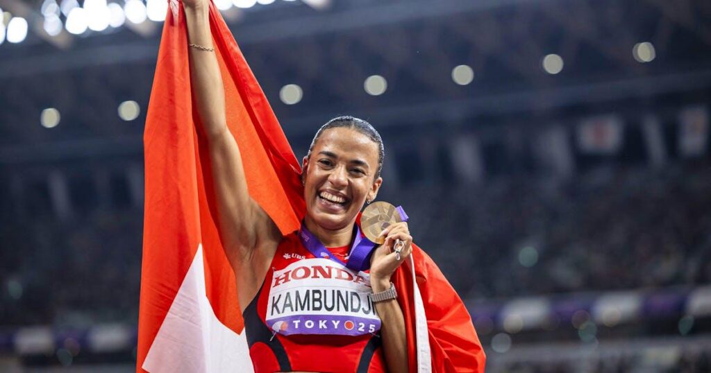 World Champion! Ditaji Kambundji takes gold in the 100m hurdles in Tokyo