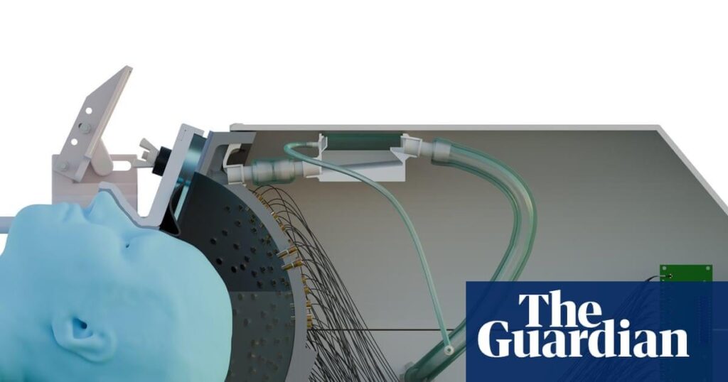 Ultrasound ‘helmet’ could treat Parkinson’s non-invasively, study shows | Device could replace deep brain stimulation and may also help with Tourette syndrome, Alzheimer’s and depression