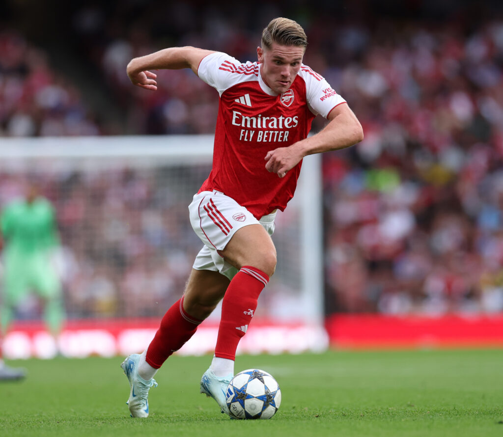 LONDON, ENGLAND - AUGUST 06: Viktor Gyokeres during the pre-season friendly match between Arsenal and Villarreal at Emirates Stadium on August 06, 2025 in London, England. (Photo by Eddie Keogh/Getty Images)