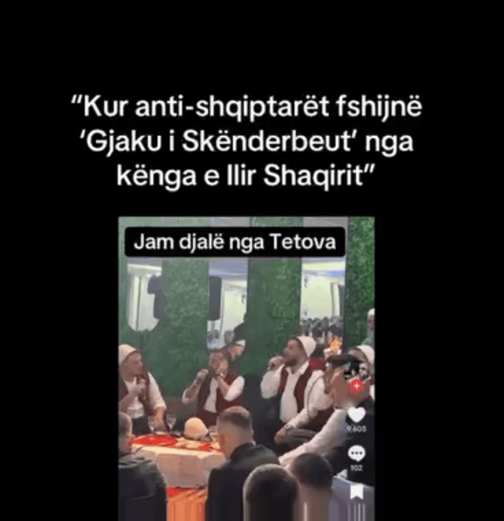 "Albanians" from Tetovo change the lyrics of the song not to mention Skanderbeg