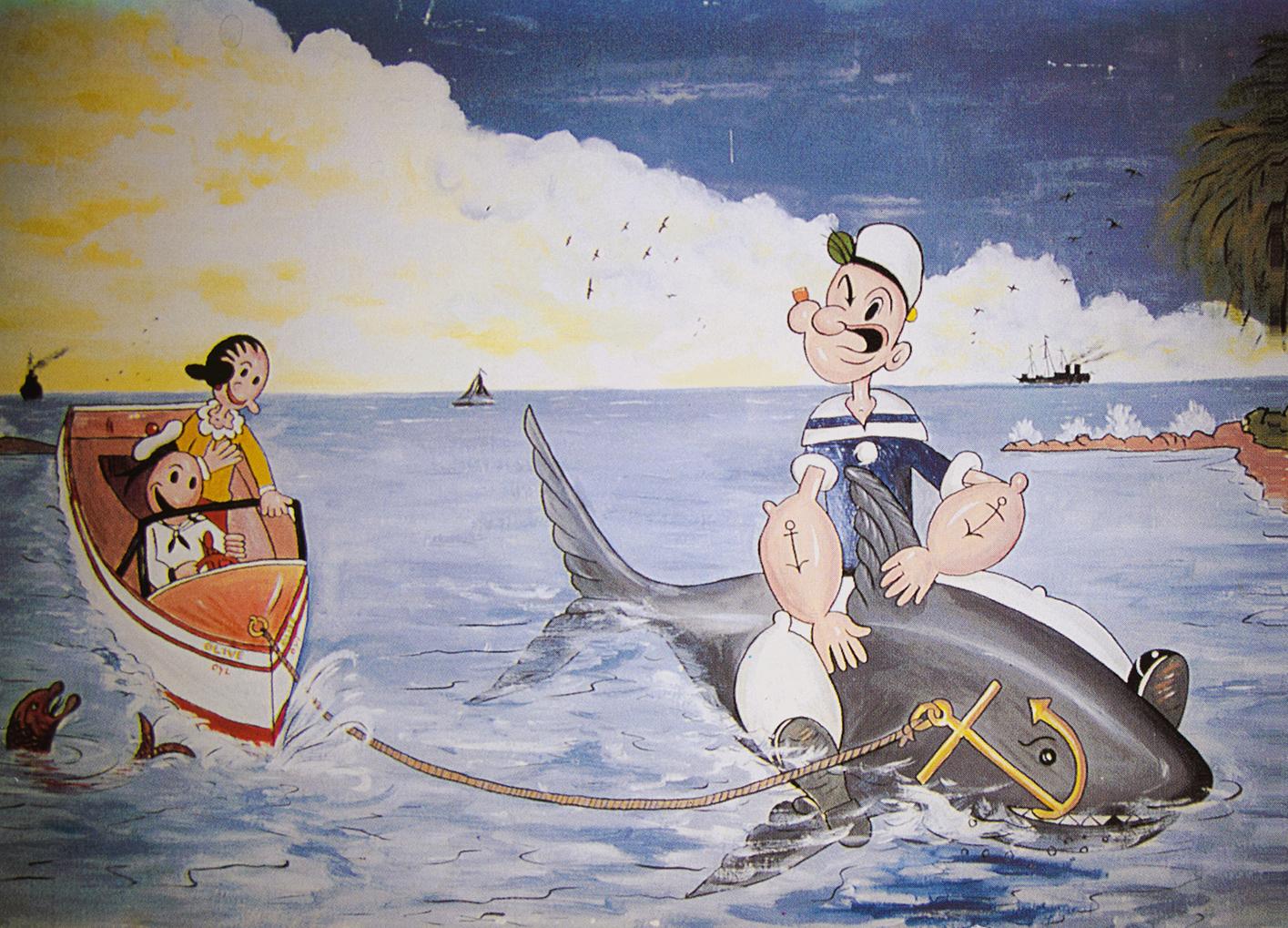 A Drawing Room Ltd postcard of Popeye Village
