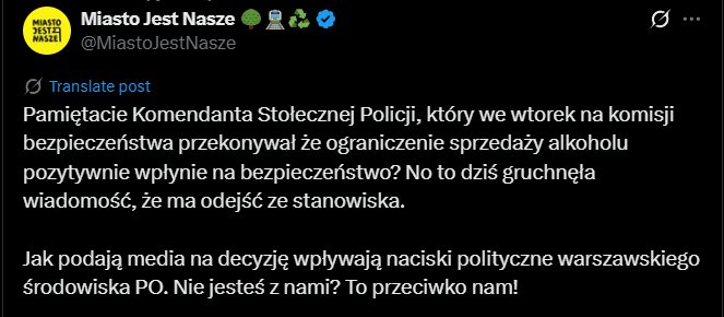 KO does not caress his opponents in Warsaw