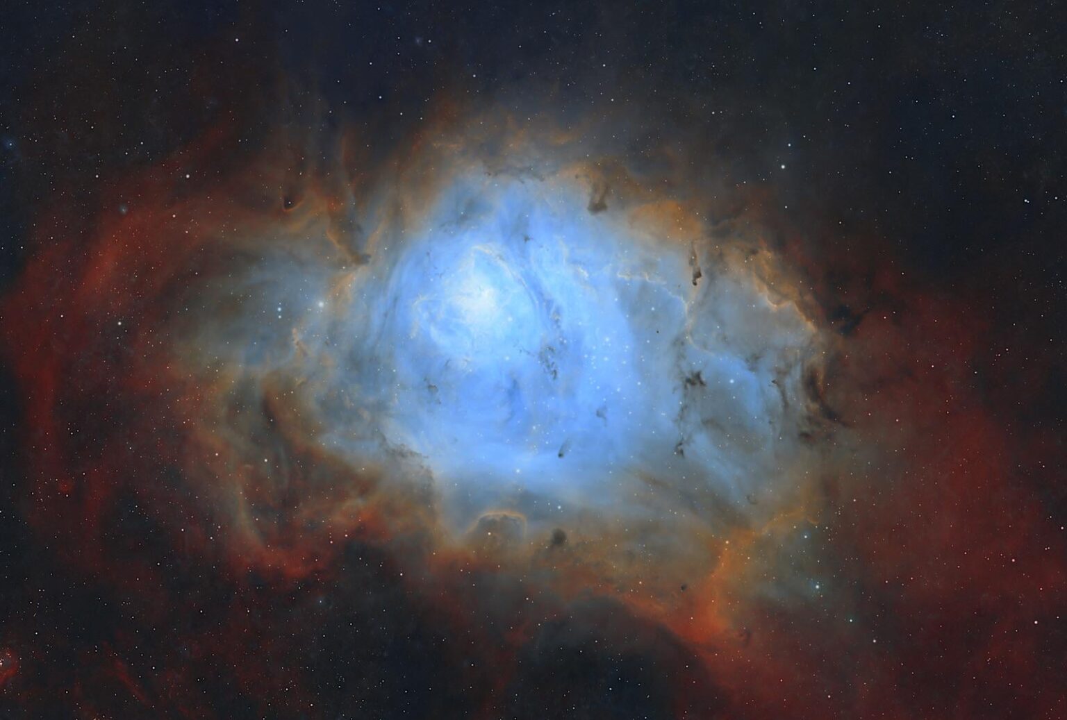 I hauled my telescope to an island on Lake James, IN to capture the Lagoon Nebula