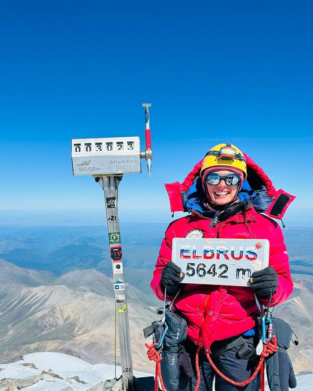Rita Saliba on Mount Elbrus, Europe's highest mountain.