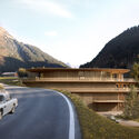 Foster + Partners Gstaad House project in Switzerland. Render. Image Courtesy of Foster + Partners Foster + Partners Gains Approval for Timber Residential Project in Switzerland - Image 3 of 6