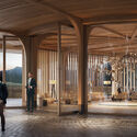 Foster + Partners Gstaad House project in Switzerland. Render. Image Courtesy of Foster + Partners Foster + Partners Gains Approval for Timber Residential Project in Switzerland - Image 5 of 6