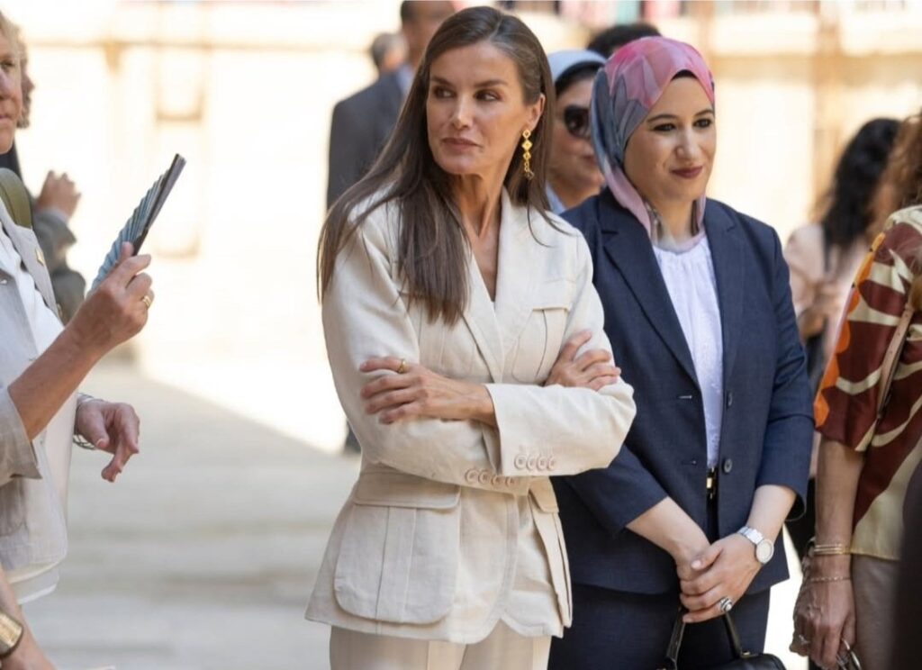 Spain’s Queen Letizia Dons Egyptian Designers’ Work During Royal Visit