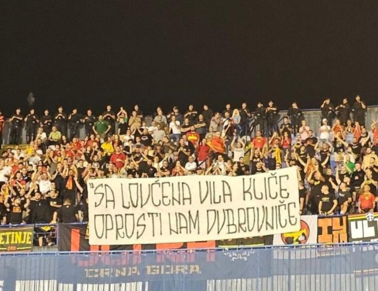 Transparent Montenegrin fans on Maksimir! Great greetings from Montenegro !!!
