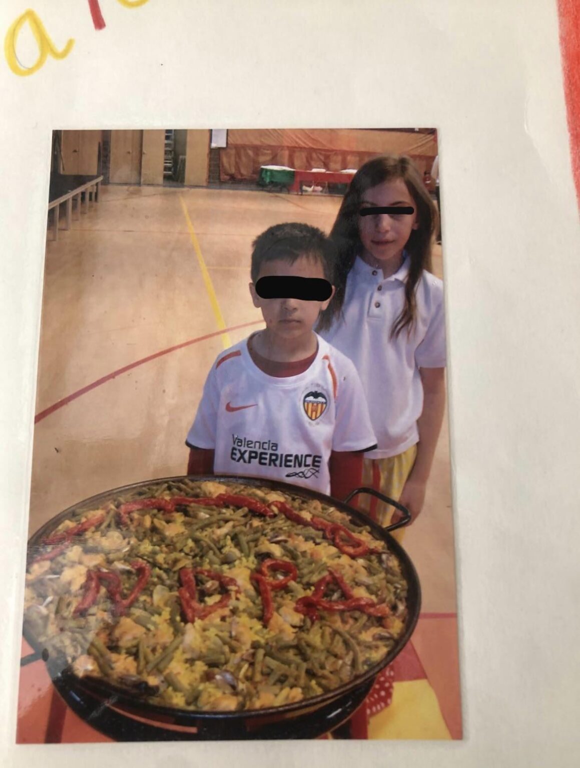 Once they trai paella to a school in the US