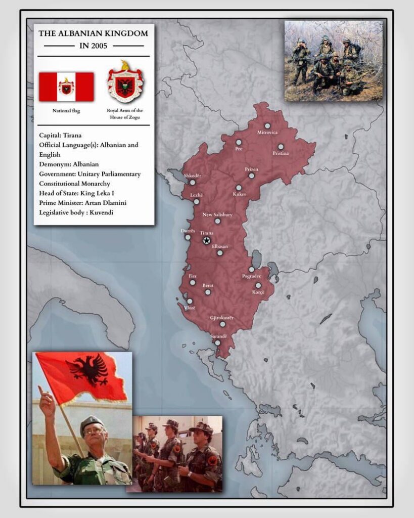 Albania, if King successfully took over Albania and won in Yugoslav War