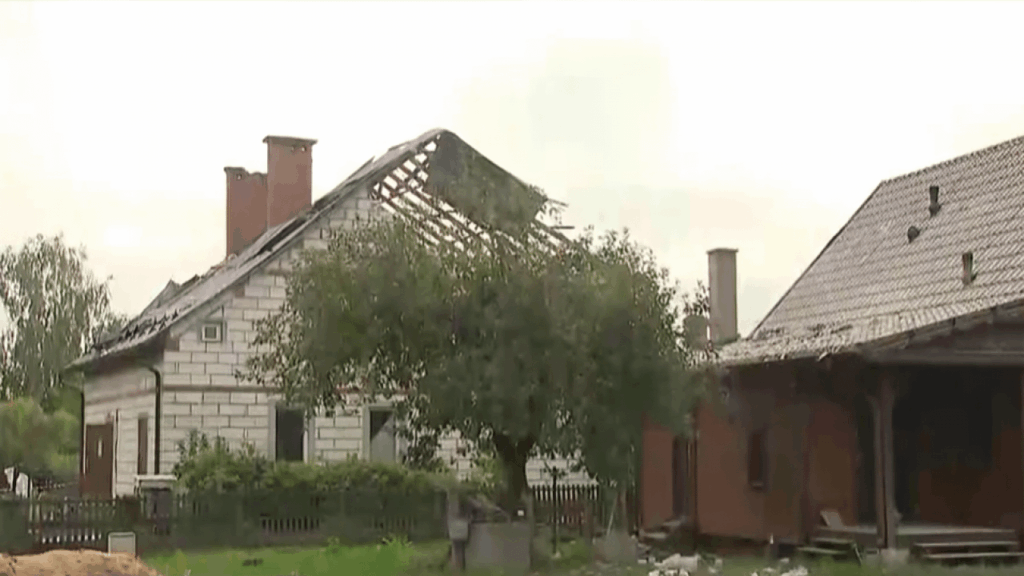 Family home hit by debris from Russian drone downed over Poland