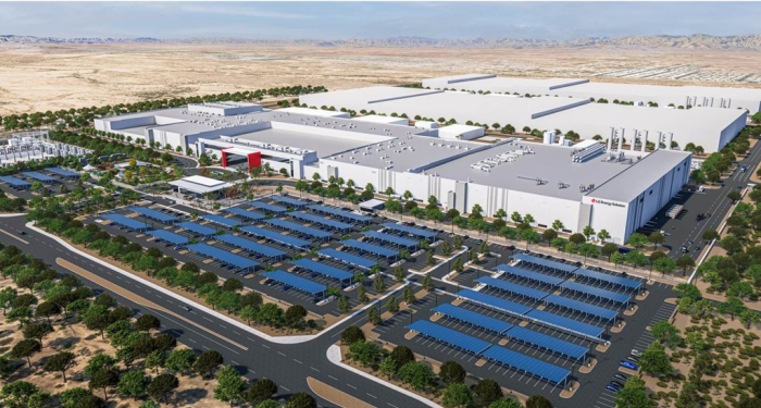 A bird's-eye view of LG Energy Solution's standalone battery plant in Arizona