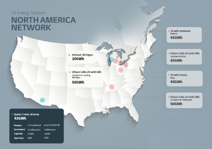 LG Energy Solution's North America battery production facilities