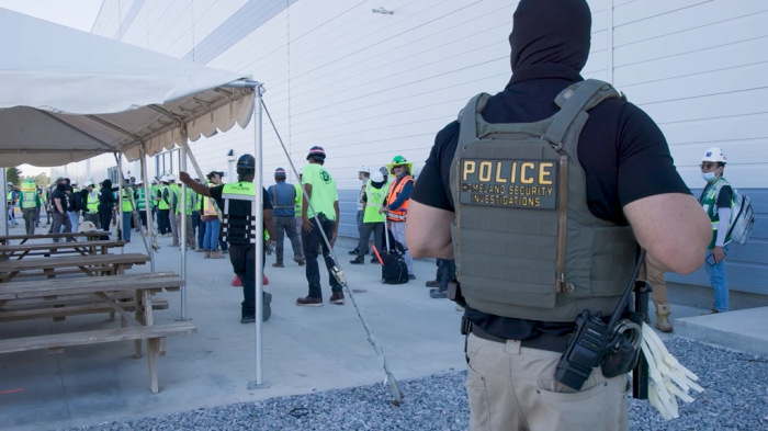 ICE leads multi-agency operation at the construction site of Hyundai Motor-LG Energy battery JV plant in Georgia on Sept. 6, 2025 (Courtesy of ICE)