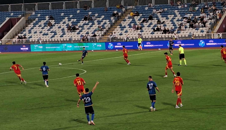 Kosovo U21 is drawing with Spain after the first half