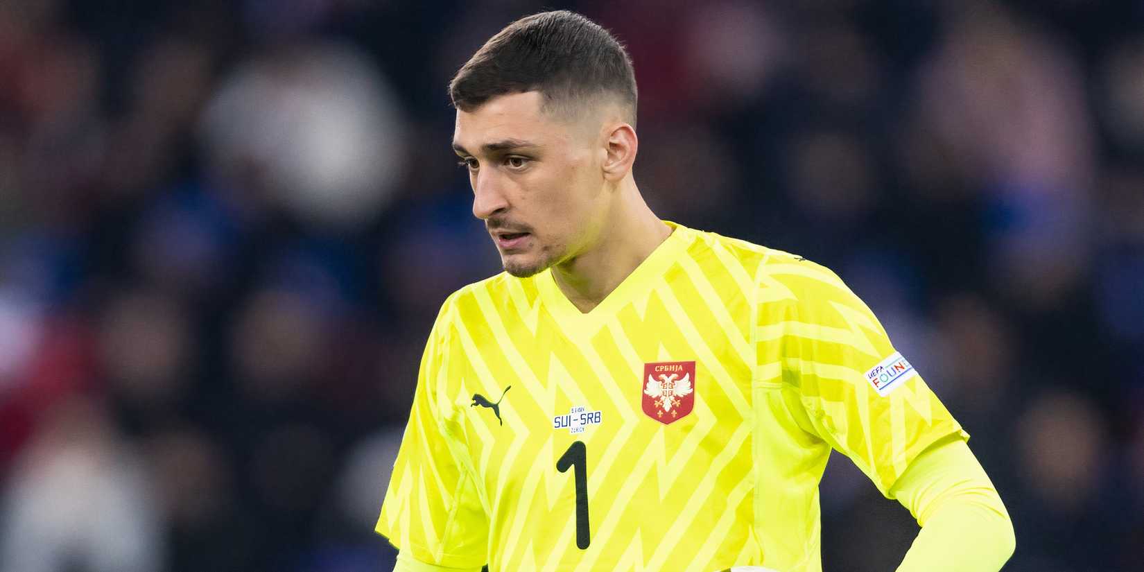 Djordje Petrovic in action for Serbia