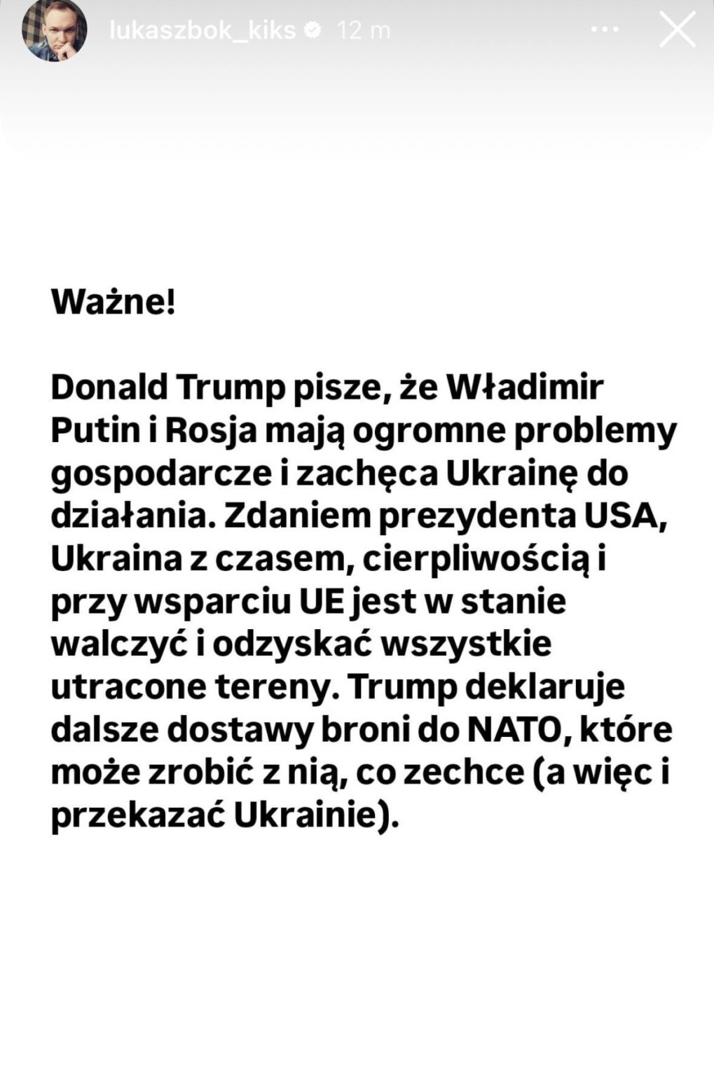 Trump's position towards Putin and Ukraine