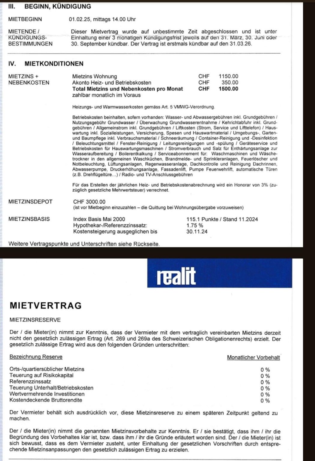 Reduction in rent Reduction in rent
