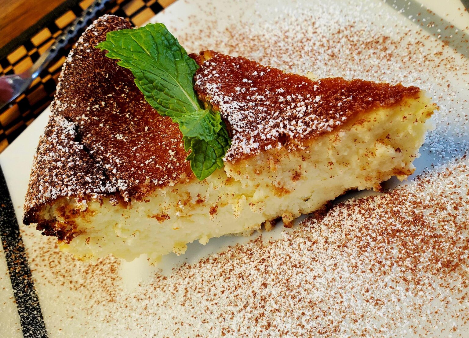 A slice of cheese cake