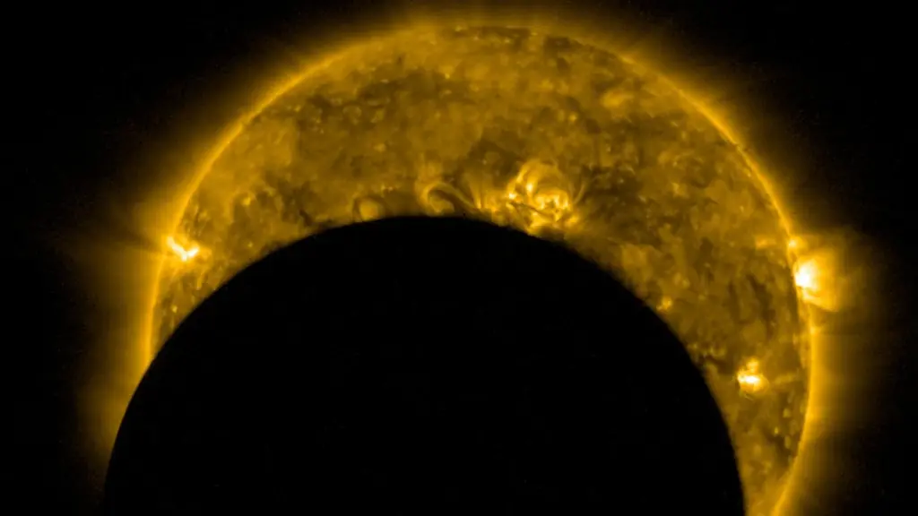 partial solar eclipse seen from space esa