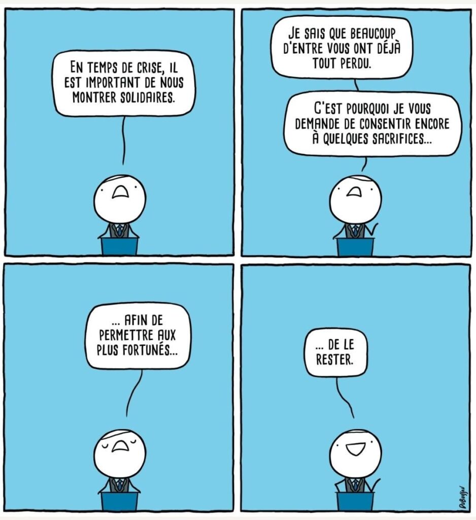 In times of crisis, it is important to be united (Marc Dubuisson,@unpied.bsky.social)