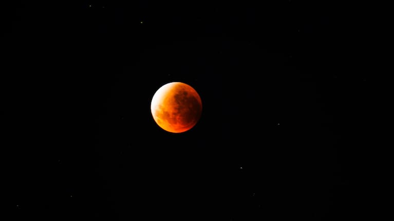Photo of blood moon. 