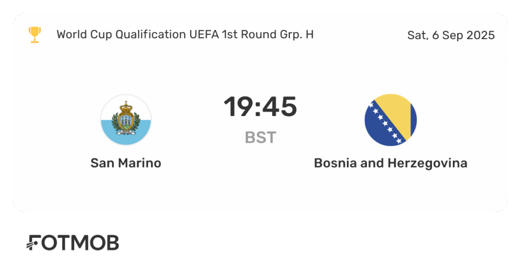 San Marino vs Bosnia and Herzegovina