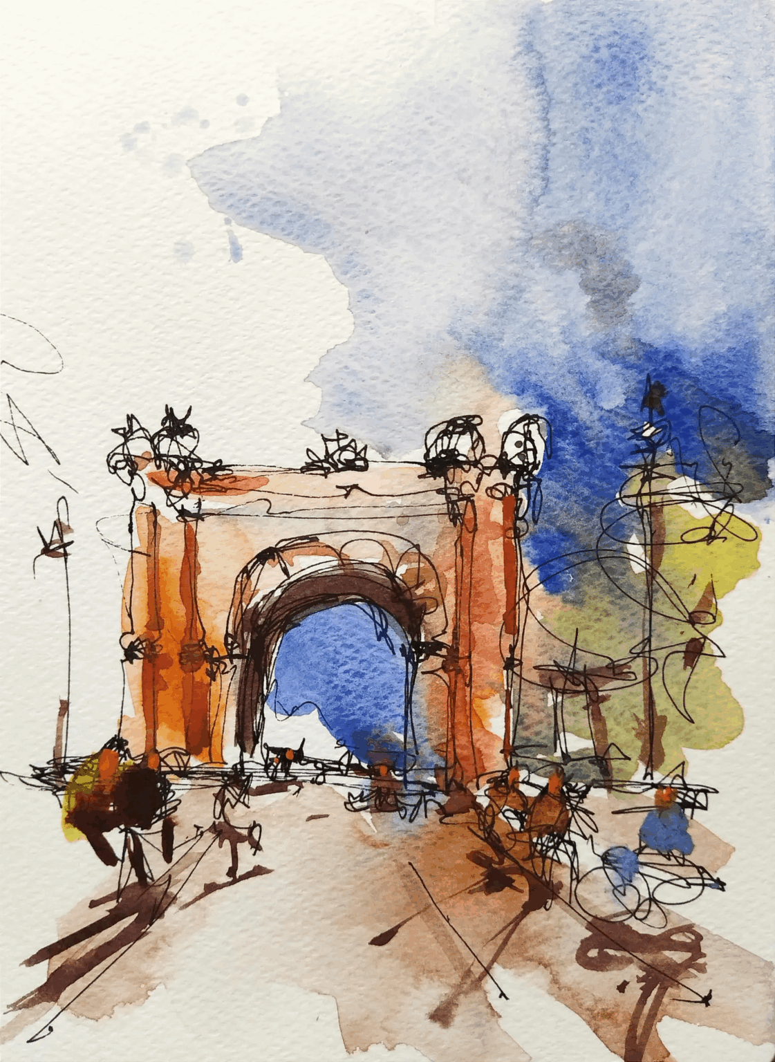 Barcelona, ​​watercolor / watercolor.