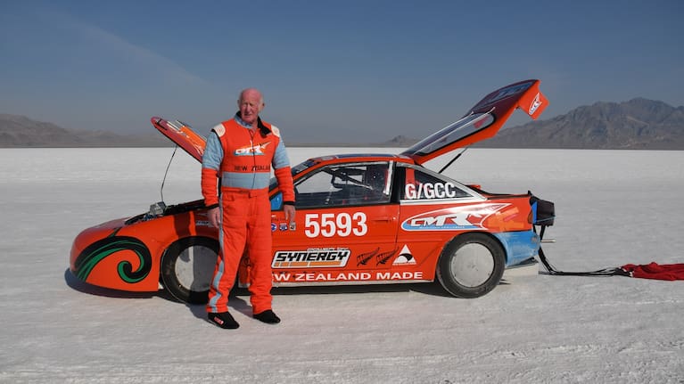 Reg Cook in Bonneville.