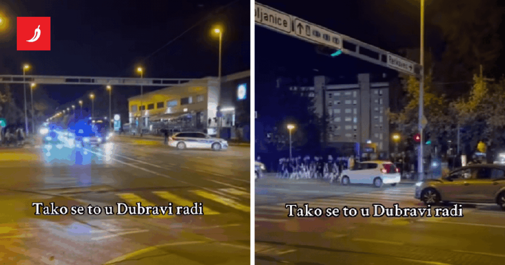 The video spreads the recording. The young men patrolled by Dubrava last night